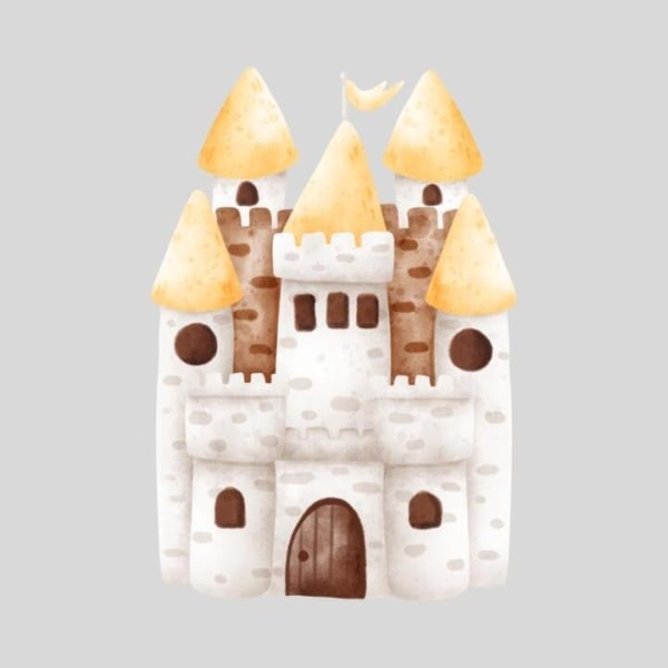Barnrum Fairytale Castle Affisch Storlek 40×50 CM