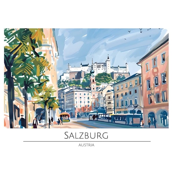 Världsstäder Affisch/Poster/Print/Tavla Storlek 50×70 CM