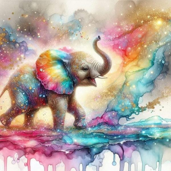 Elefant Affisch 50x70 cm