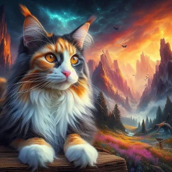 Katt Affisch  50x70 cm