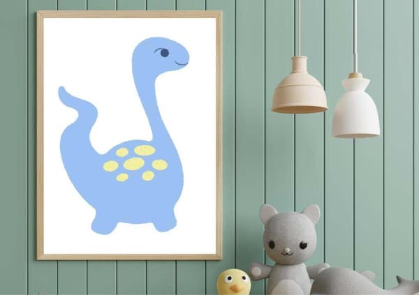 Barnrum Dinosaurie Affisch 30×40 CM