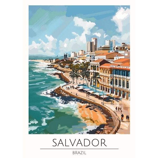 Världsstäder Affisch/Poster/Print/Tavla Storlek 50×70 CM