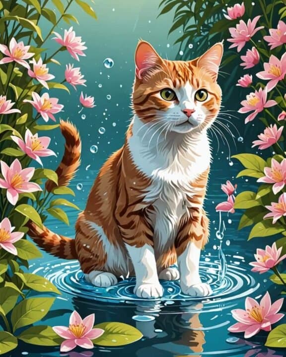Katt Affisch 21x30 cm