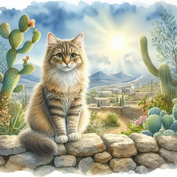 3st Katt Affisch 21×30 CM