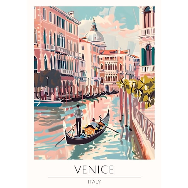 Världsstäder Affisch/Poster/Print/Tavla Storlek 50×70 CM