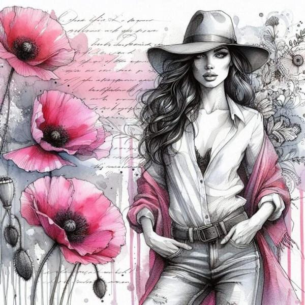 Vackra Kvinnor Poster  A3