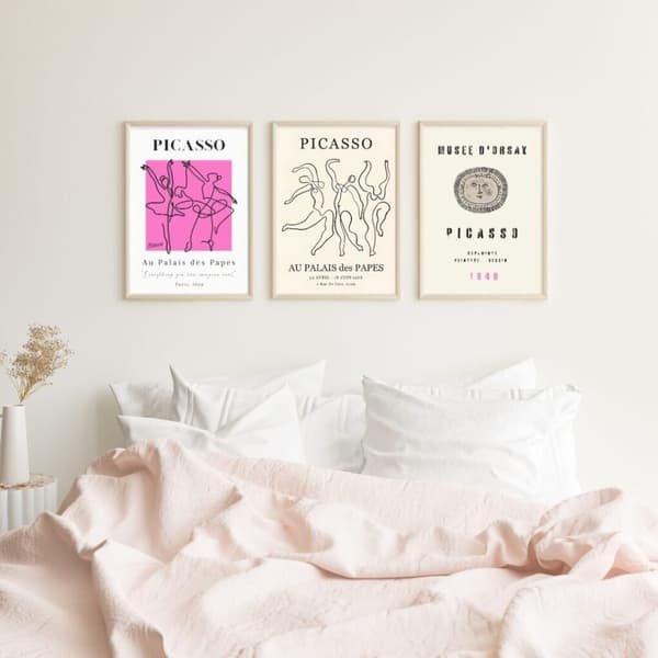 3-pack posters inspirerade av Picasso Storlek: 50 x 70 cm