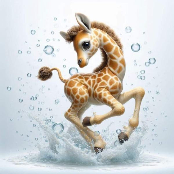 Barnrum Giraff Affisch A3