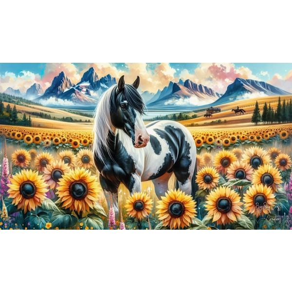 Hästporträtt 50x70 cm