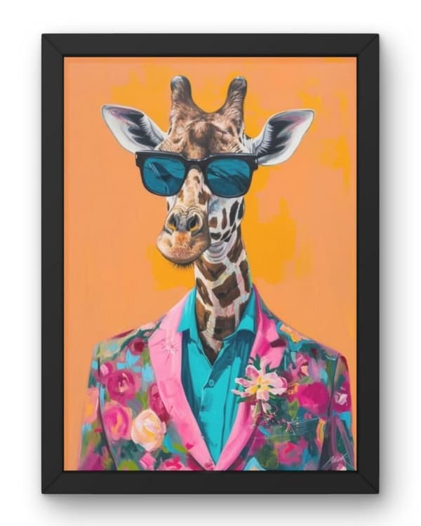 Giraff Affisch 50x70 cm – Konstryck – Väggkonst
