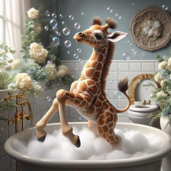 Barnrum Giraff Affisch A4