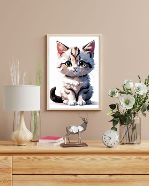 Katt Tavla 21×30 CM