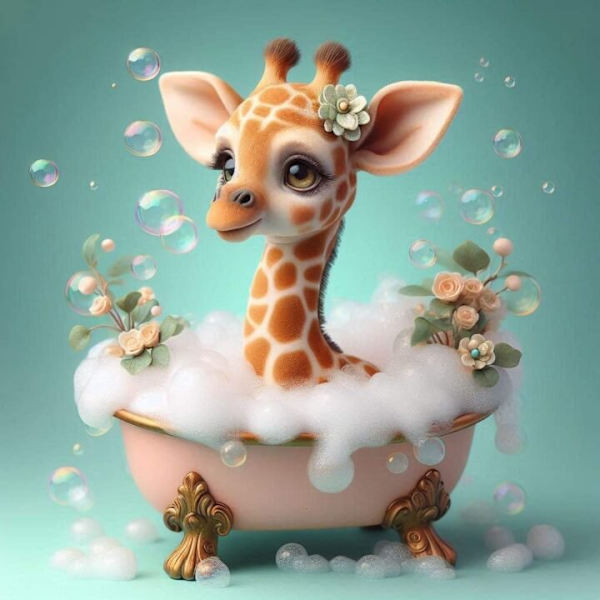 Barnrum Giraff Affisch A4