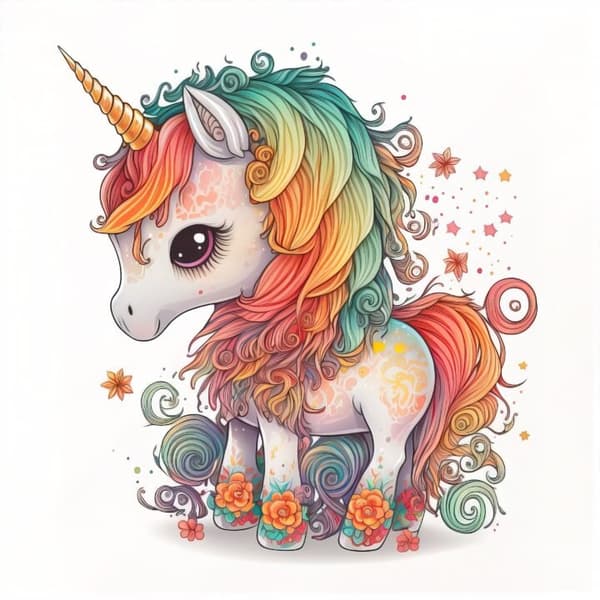 Barnrum Fantasy Häst Affisch  21×30 CM