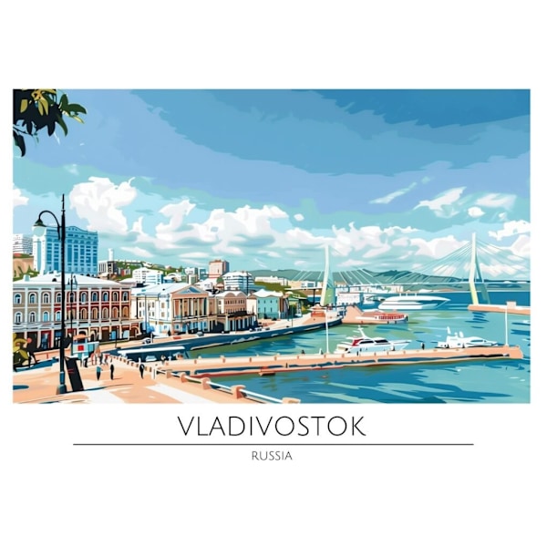 Världsstäder Affisch/Poster/Print/Tavla Storlek 50×70 CM