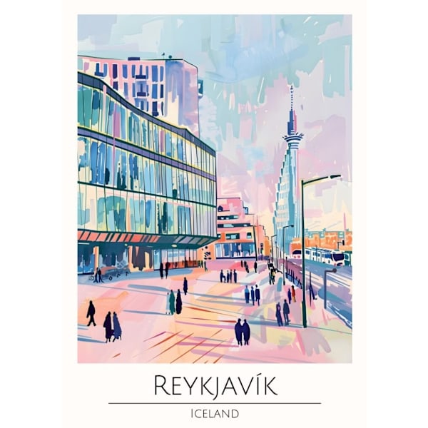 Världsstäder Affisch/Poster/Print/Tavla Storlek 50×70 CM