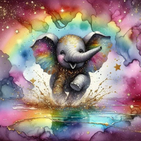 Elefant Affisch A4