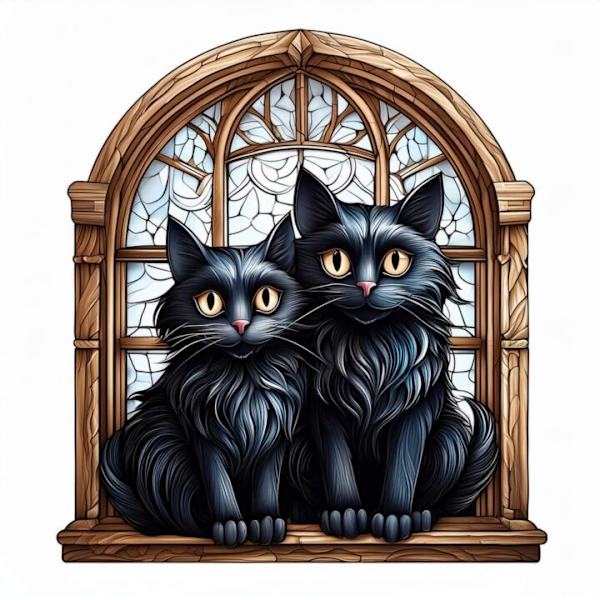 Svart Katt Affisch 40x50 cm