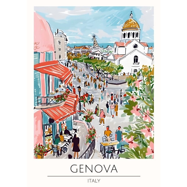Världsstäder Affisch/Poster/Print/Tavla Storlek 50×70 CM