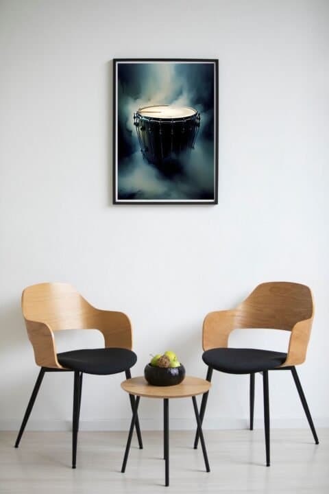 Trumma i Mörk Affisch 21×30 CM