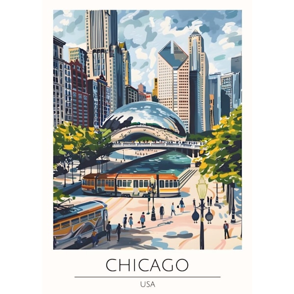 Världsstäder Affisch/Poster/Print/Tavla Storlek 50×70 CM