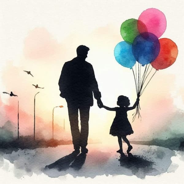 Far och son-poster 21x30 cm