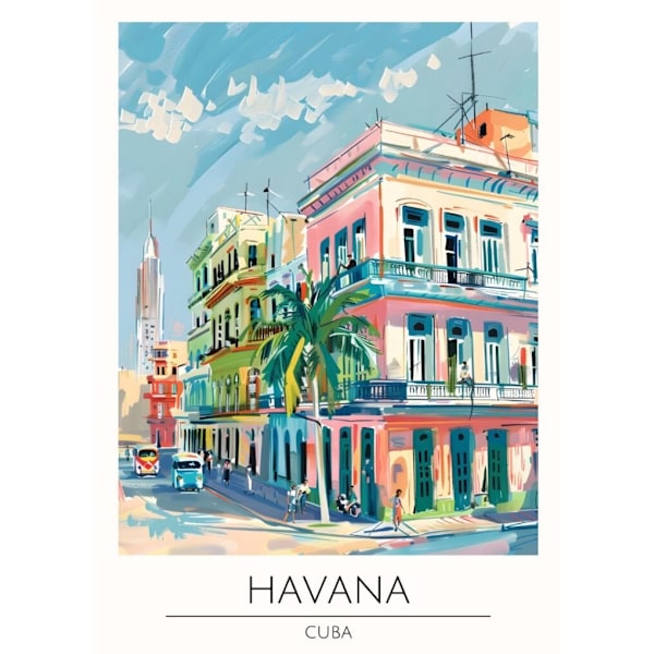 Världsstäder Affisch/Poster/Print/Tavla Storlek 50×70 CM
