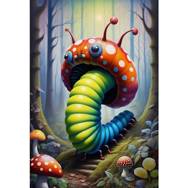3st Färgglada Insekter Abstrakt Affisch 30×40 CM