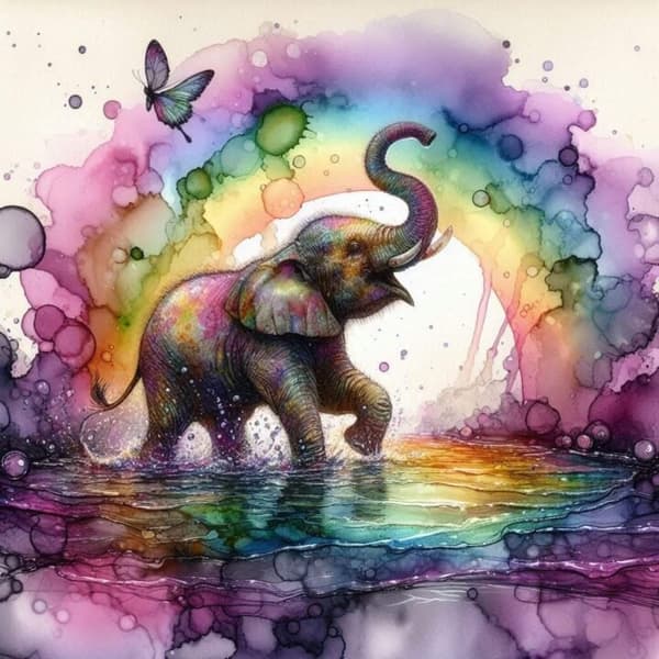 Elefant Affisch 50x70 cm