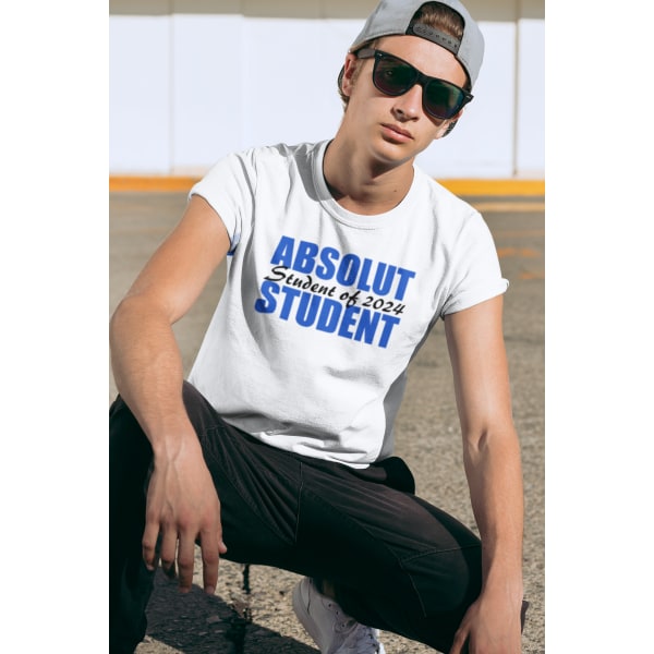 Studenten T-shirt Absolut student 2024 XL