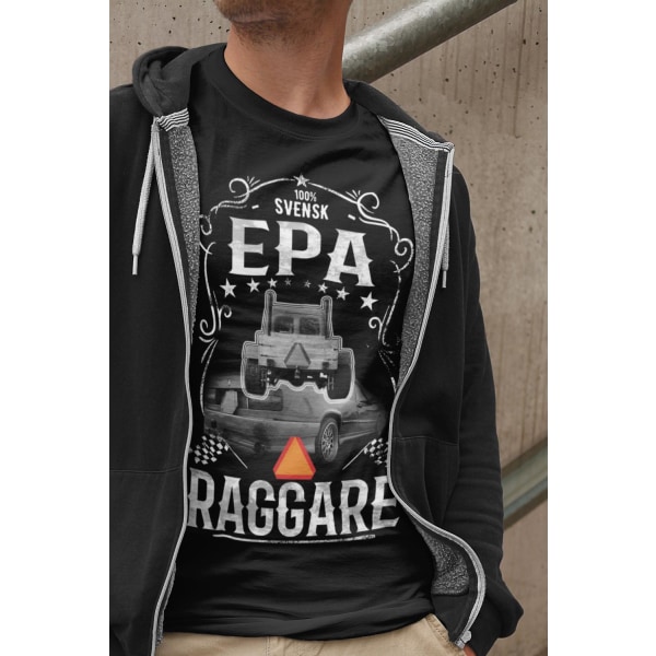 T-shirt Epa raggare vintage A traktor svart tröja S