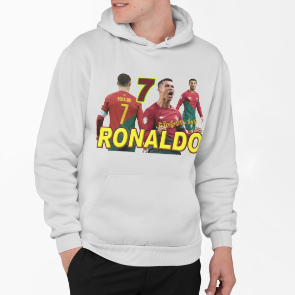 Ronaldo Huvtröja  Ask Hoodie Portugal spelare design Red 128cl 7-8år