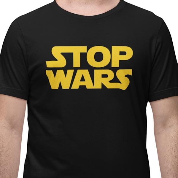 T-shirt med Stop Wars design XL