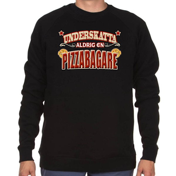 Yrkes pizzabagare Sweatshirt - Underskatta aldrig en pizzabagare L