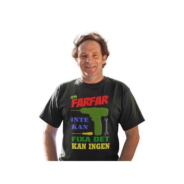 Svart T-shirt - Om Farfar inte kan fixa det kan ingen L