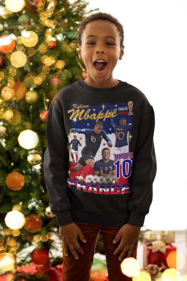 Mbappe Sweatshirt - Frankrike spelare tröja svart S