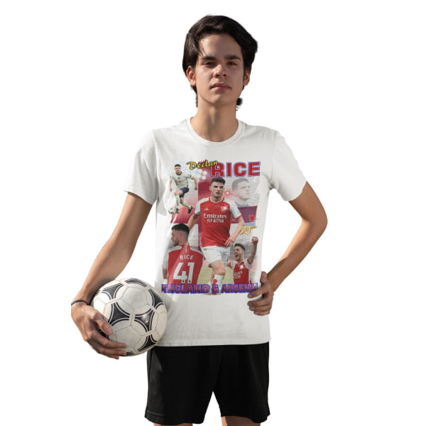 Declan Rice spelare t-shirt sportströja England & Arsenal XXL