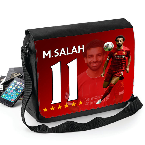 Mo Salah väska med axelrem - Skolväska Liverpool Svart one size