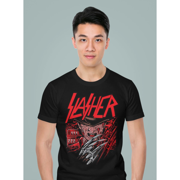 Svart skräck t-shirt Freddy Krueger  Elm Street slasher XXXL