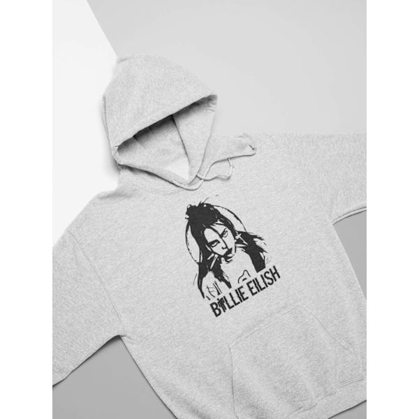 Billie Eilish barn Hoodie Cutout huvtröja t-shirt 152cl 12-13år