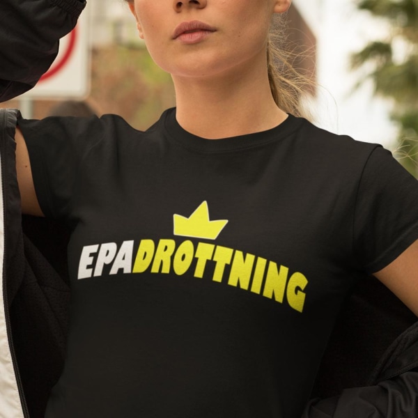 T-shirt med Epadrottning design A / epa traktor svart unisex XS