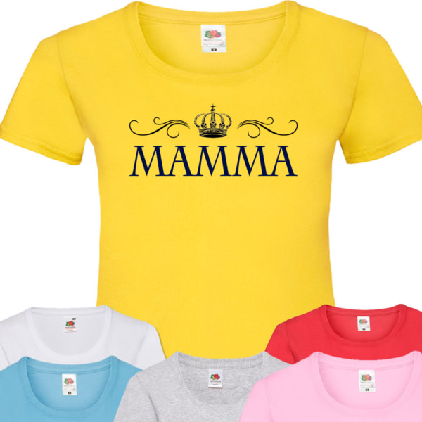 Dam mamma t-shirt - flera färger Röd T-shirt - XL