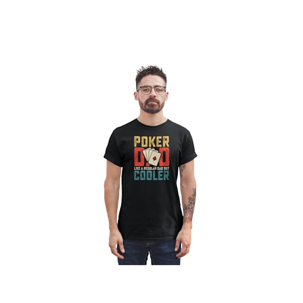 Poker T-shirt - svart - Poker dad like a regular dad but cooler Black S