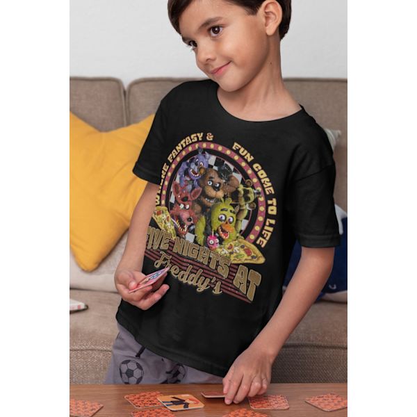 FNAF t-shirt med  Freddy Fazbear 140cl 9-11 år