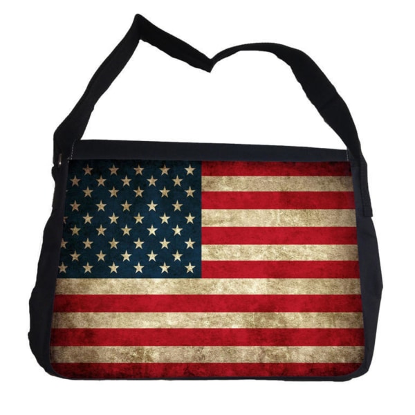 Rustik USA flagga väska med axelrem - Messenger väska
