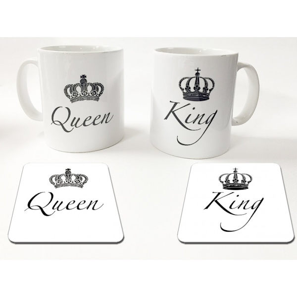 King eller Queen paket med t-shirt + mugg & underlägg paket King T-shirt Small & King mugg + Und