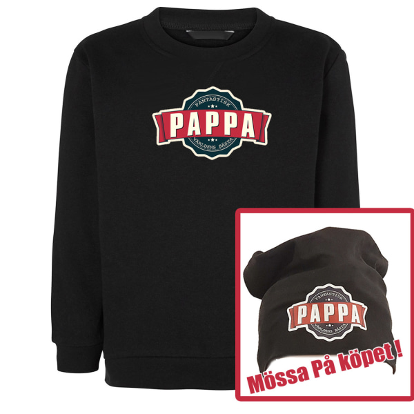 Pappa sweatshirt med vintage stil tryck Pappa mössa på köpet XXL