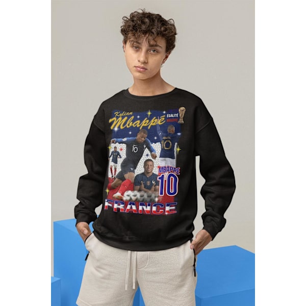 Mbappe Sweatshirt - Frankrike spelare tröja svart M