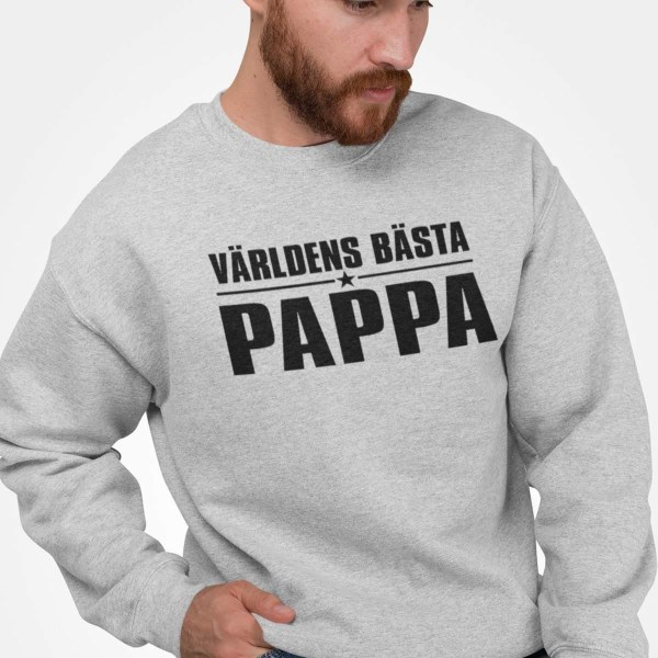 Världens Bästa Pappa sweatshirt tröja farsdag t-shirt L