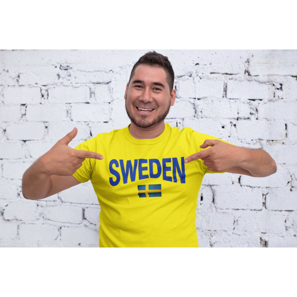 Sverige T-shirt med Svensk Flagga & Sweden tryck S